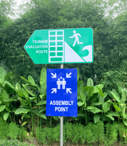 バリ島の津波避難用標識
