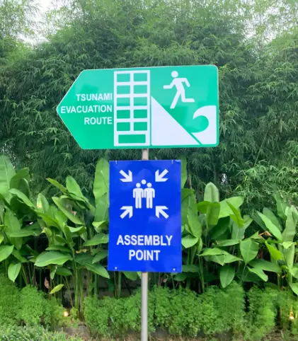 バリ島の津波避難用標識
